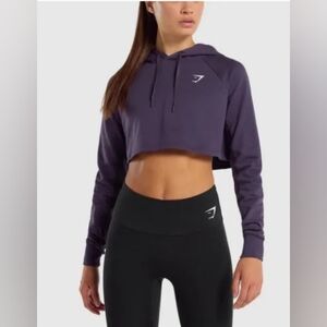Gymshark Women's Cropped Hoodie Eggplant Size M